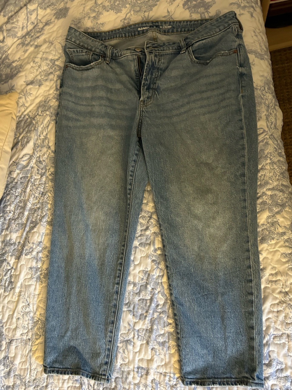 Old Navy Light Blue OG Straight High-Rise Jeans